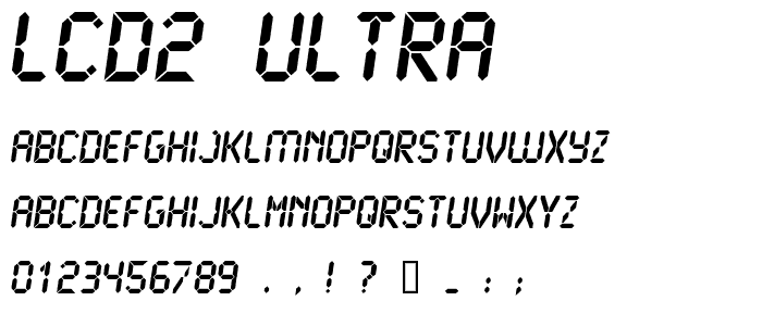 LCD2 Ultra font